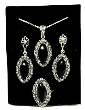 Oltu Taşı Kalender Bayan Takı Seti