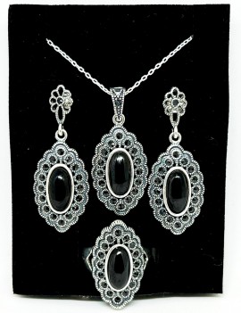 Oltu Taşı Hanedan Bayan Takı Seti