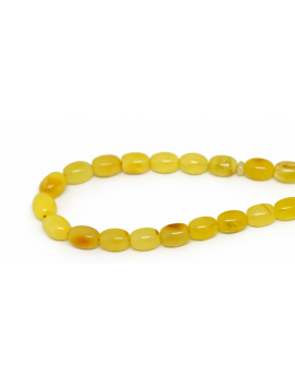 Yumurta Kesim Sade Orta Boy Damla Kehribar Tesbih